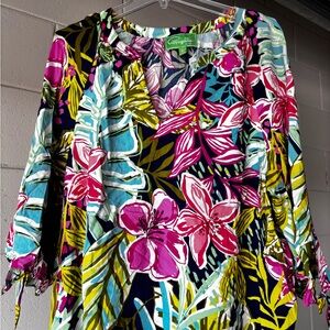 Pappagallo Multicolor Floral Top XL